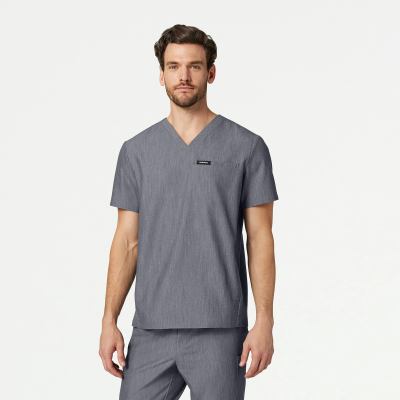 Медицинска работна туника мъжка M10002 Platt Heather Gray
