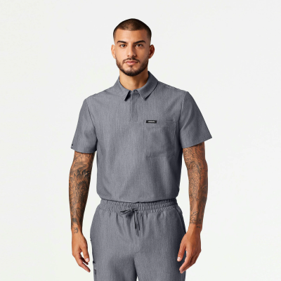Медицинска работна туника мъжка M10005 Axis Heather Gray