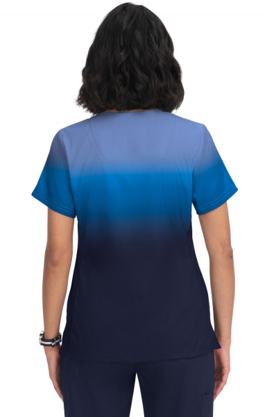 Медицинска работна туника дамска 1088 Ceil/Navy Ombre