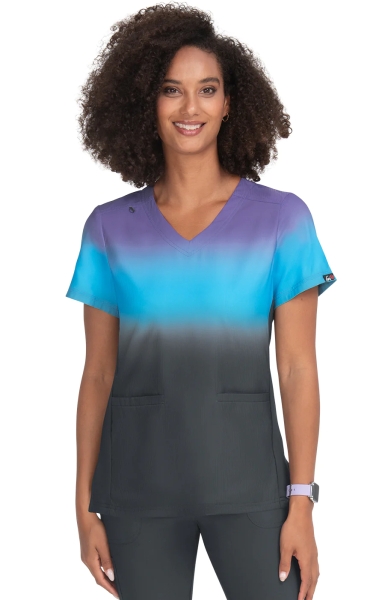 Медицинска работна туника дамска 1088 Wisteria/Electric Blue/Charcoal Ombre